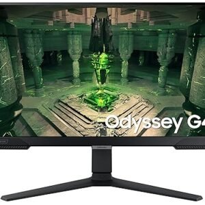 Samsung 25"(62.2cm) Odyssey G4 IPS Gaming Monitor|FHD 1920 x 1080|240Hz|1ms|400nits|SRGB 99%|Ports-HDMIx2,DP,Headphone|DP Cable|Height-Tilt-Pivot Adjustable Stand|Nvidia G-Sync|LS25BG400EWXXL|Black