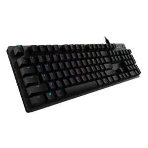 Logitech G512 Mechanical Gaming Keyboard,RGB Lightsync Backlit Keys,GX Brown Tactile Key Switches,Brushed Aluminum Case,Customizable F-Keys,USB Pass Through - Black (Open Box New)