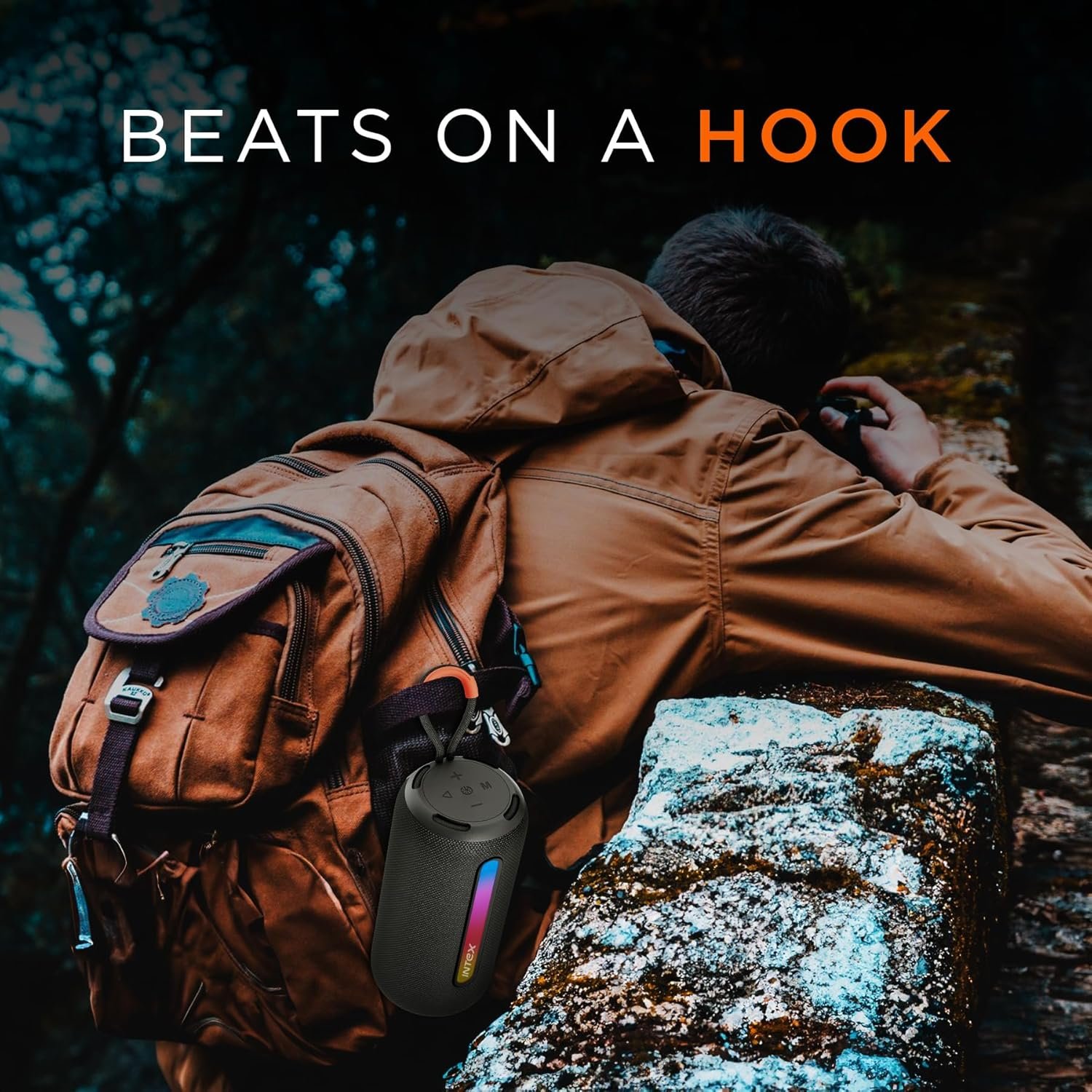 Intex Beast 10X Newly Launched Bluetooth Speaker | 360° Iconic Surround Sound | Rhythmic RGB LED Light | TWS Feature | Type-C Fast Charging | Upto 5 Hrs Playback | BT 5. for Party & Travel - Black (Open Box New) - Image 4