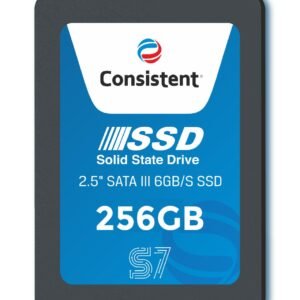 Consistent SSD 256GB 2.5 Inch SATA Internal SSD - Read: 550MB/s & Write: 500MB/s - Solid-State Drive (256, GB)