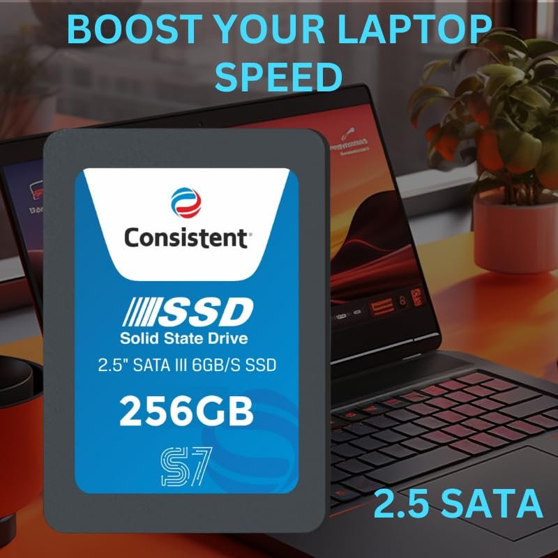 Consistent SSD 256GB 2.5 Inch SATA Internal SSD - Read: 550MB/s & Write: 500MB/s - Solid-State Drive (256, GB) - Image 4