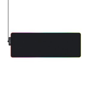 amazon basics RGB Light Gaming Mouse Pad Desk Mat for PC/Laptop | 11 Lighting Modes (7 Static & 4 Dynamic Modes) | Extended Keyboard Mouse Pad | Non-Slip Rubber Base | Embroidery Edges (Size - XL) (Open Box New)