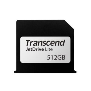 Transcend 512GB JetDrive Lite 130 Expansion Card for MacBook Air and MacBook Pro, RAW Images, 4K Videos, RecoveRx™, Supprot - Late 2010, to 2017 - TS512GJDL130 (Open Box New)