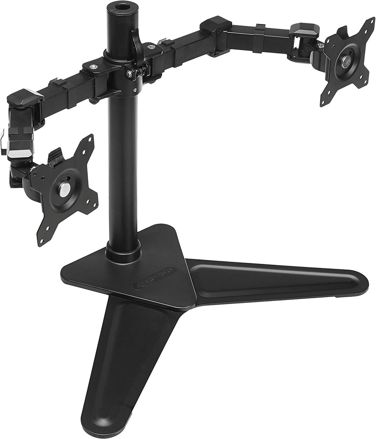 Amazon Basics Dual LCD Monitor Stand - Free Standing Mount, Steel (Open Box New)