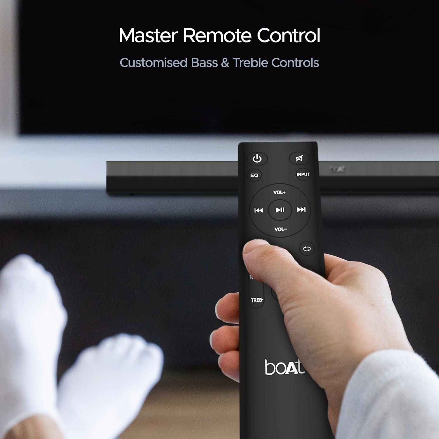 Boat Aavante Bar 3600/3500, 500W Signature Sound,5.1CH, Wall Mountable Design, Bass & Treble with Master Remote Control, Bluetooth Sound Bar, Home Theatre Soundbar Speaker - Premium Black (Open Box New) - Image 5