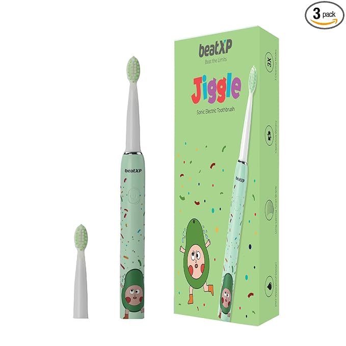 beatXP Jiggle Sonic Electric Toothbrush For Kids, colour 1 green... - Image 3
