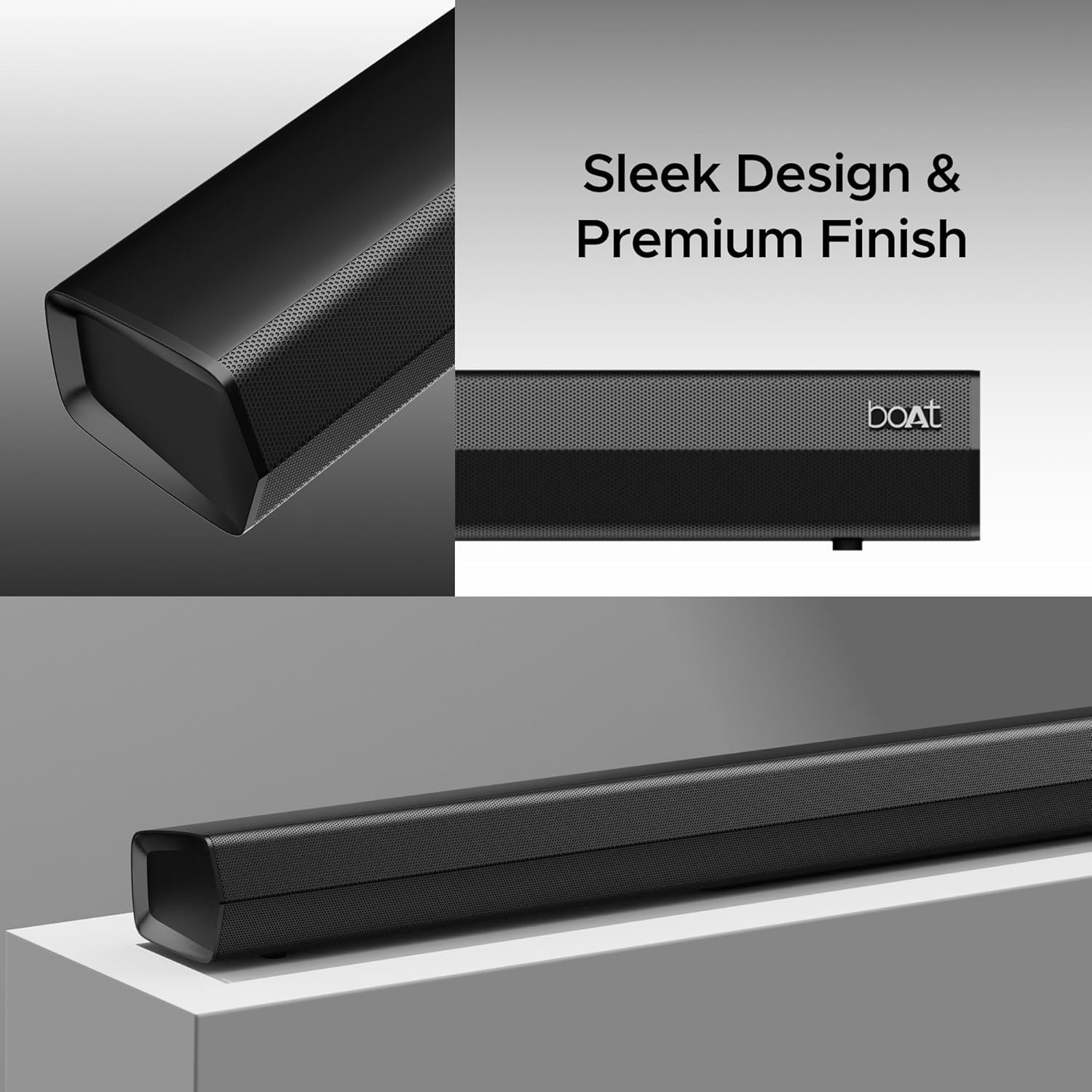 Boat Aavante Bar 3600/3500, 500W Signature Sound,5.1CH, Wall Mountable Design, Bass & Treble with Master Remote Control, Bluetooth Sound Bar, Home Theatre Soundbar Speaker - Premium Black (Open Box New) - Image 2