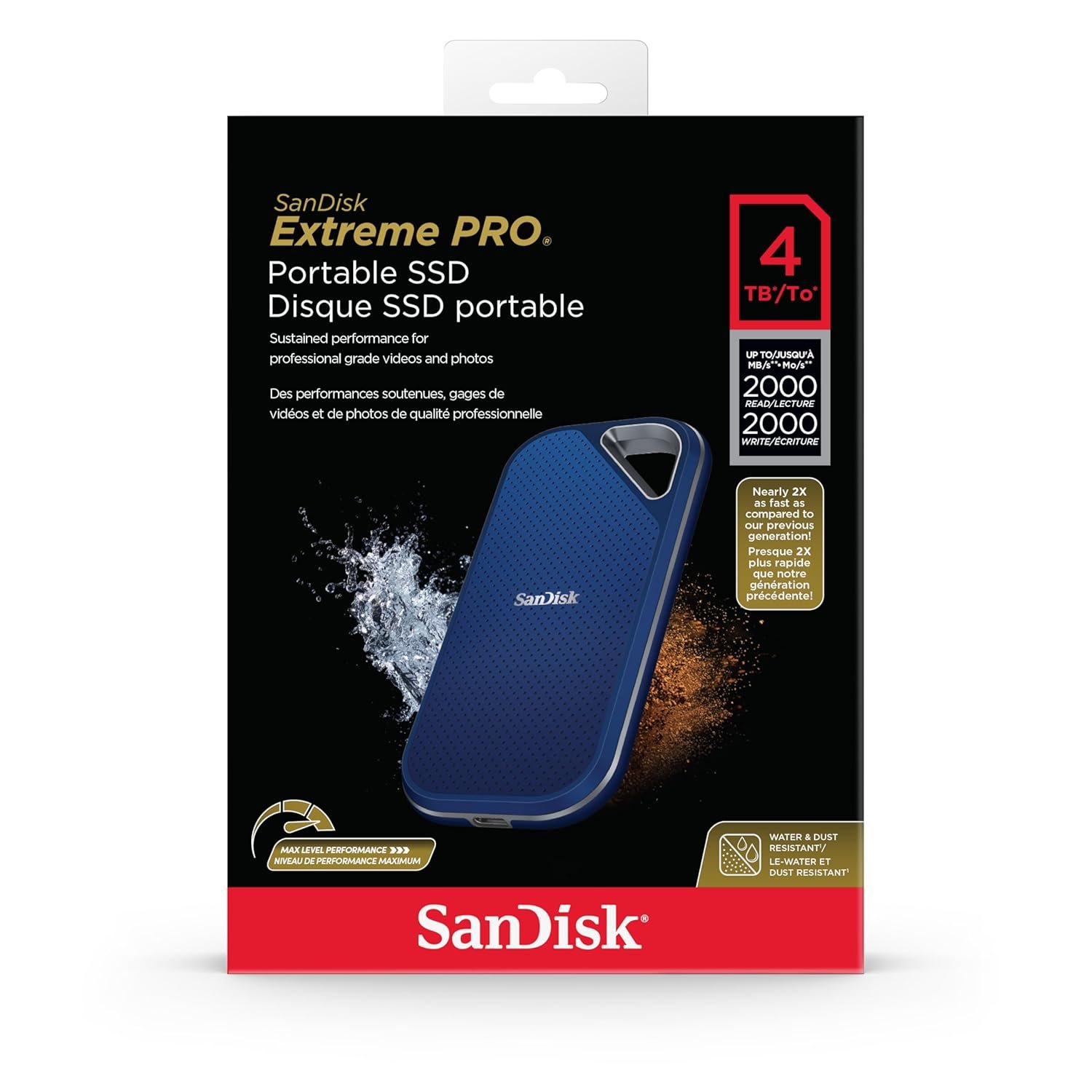 SANDISK Extreme Pro 4TB Portable External SSD, Up to 2000MB/s,... - Image 4