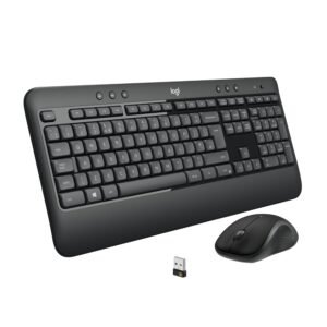 Logitech MK540 Advanced Wireless Keyboard and Mouse Combo for Windows, 2.4 GHz Unifying USB-Receiver, Multimedia Hotkeys, for PC, Laptop - Black (Sealed Pack)