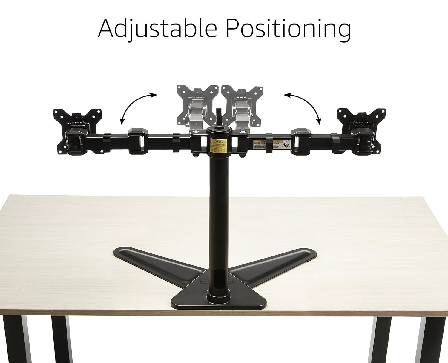 Amazon Basics Dual LCD Monitor Stand - Free Standing Mount, Steel (Open Box New) - Image 3