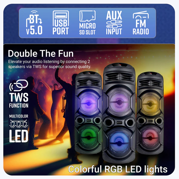 ZEBRONICS Zeb Thump 222 40 W Bluetooth Party Speaker - Black, Mono channel (Open Box New) - Image 6