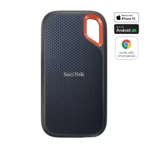SANDISK Extreme 4TB Portable External SSD, 1050MB/s R, 1000MB/s W, 3m Drop Protection, IP65 Water/dust Resistant, PC,MAC & TypeC Smartphone Compatible, Black Color (Open Box New)
