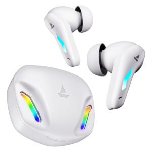 boAt Immortal 100 TWS Earbuds with Beast Mode RGB LEDs Bluetooth Ear Buds - (White Sabre) - Open Box