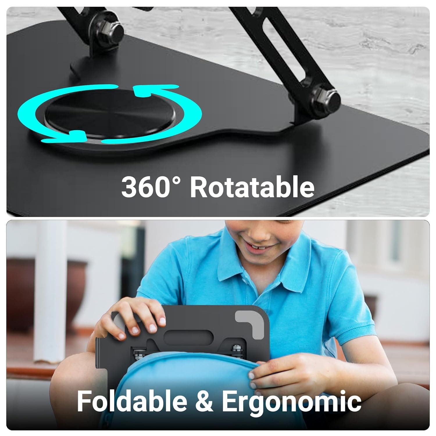 ZEBRONICS NS3000 PRO 360° Rotatable Laptop Stand - Open Box - Image 2