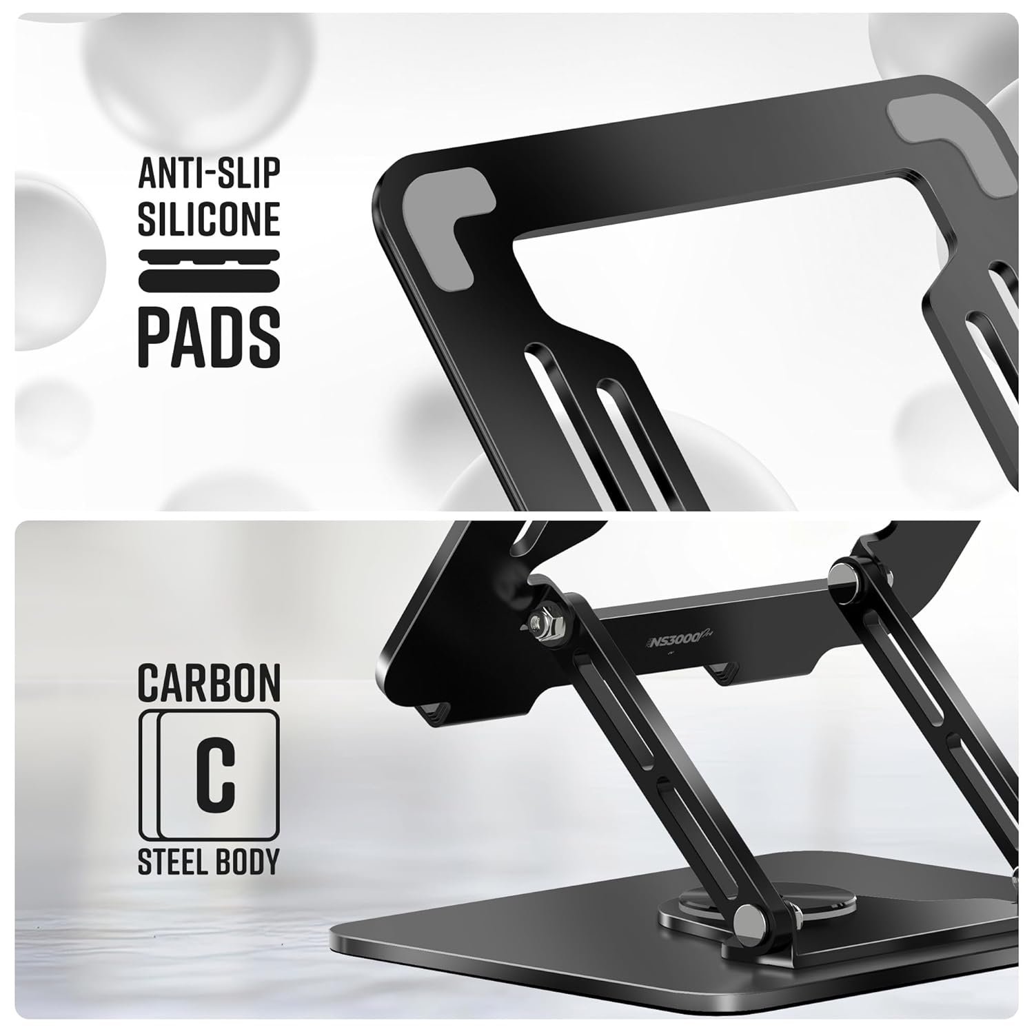 ZEBRONICS NS3000 PRO 360° Rotatable Laptop Stand - Open Box - Image 4