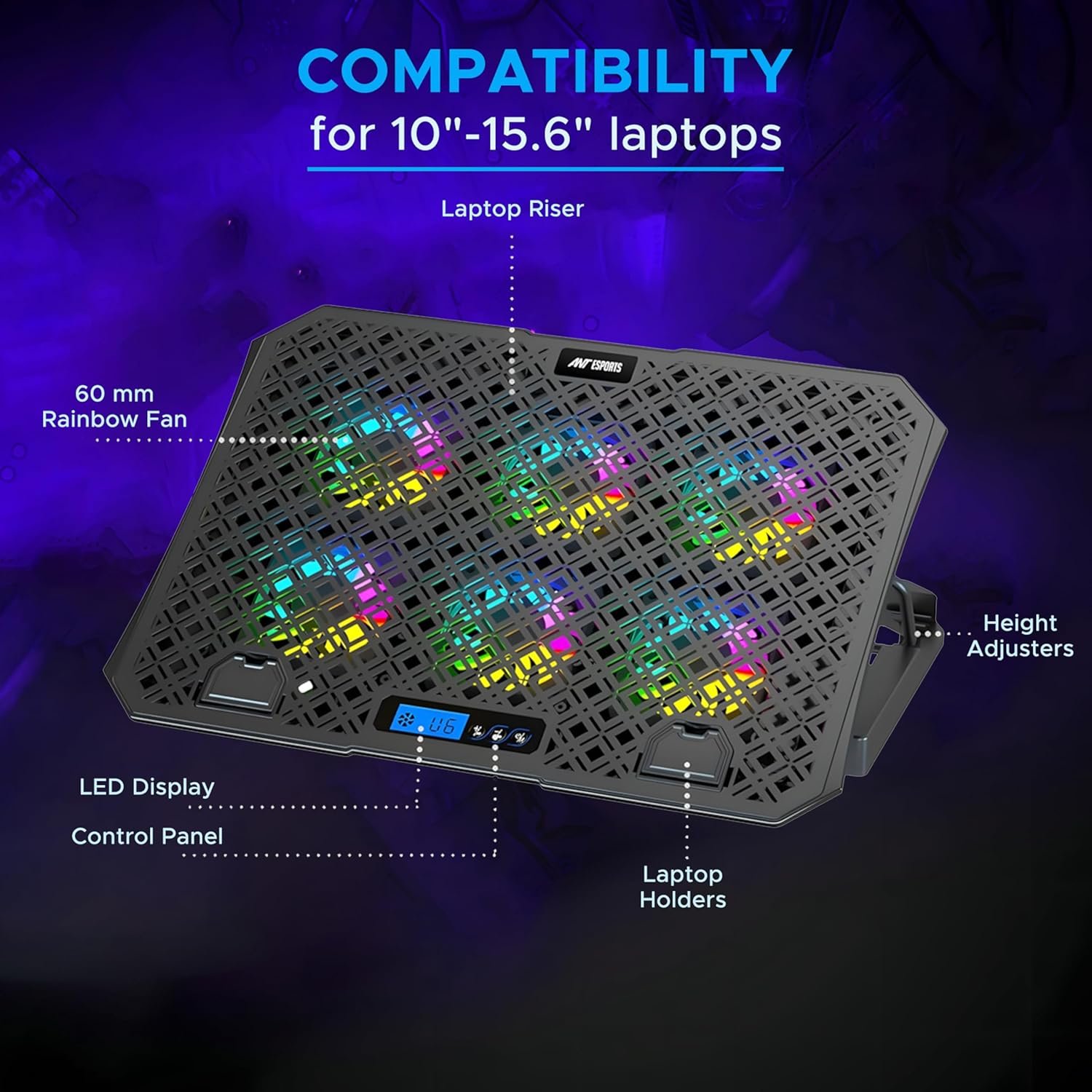Ant Esports NC210 Gaming Laptop Cooler for 10–15.6 Inch Laptops... - Image 2