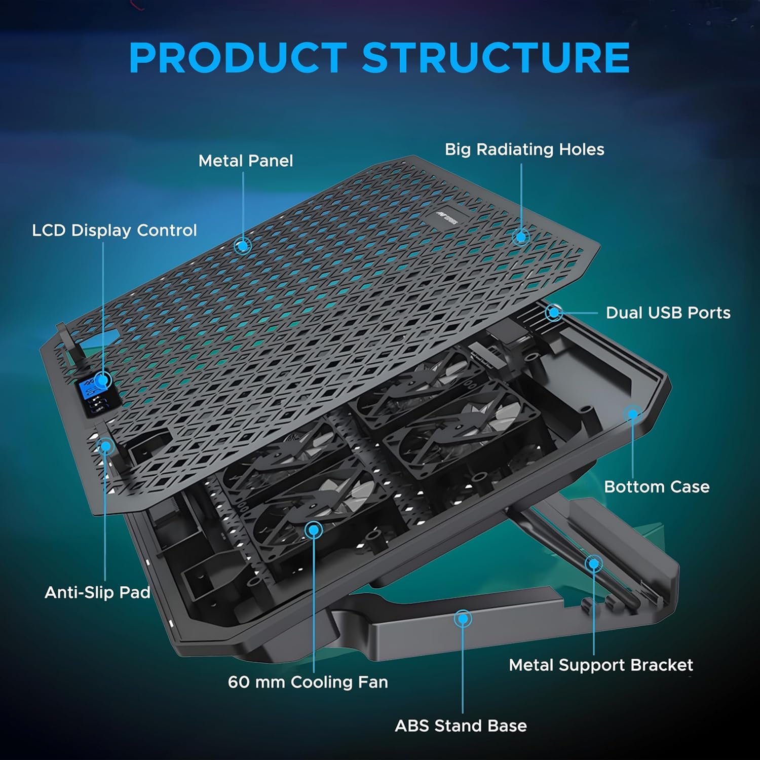 Ant Esports NC210 Gaming Laptop Cooler for 10–15.6 Inch Laptops... - Image 3