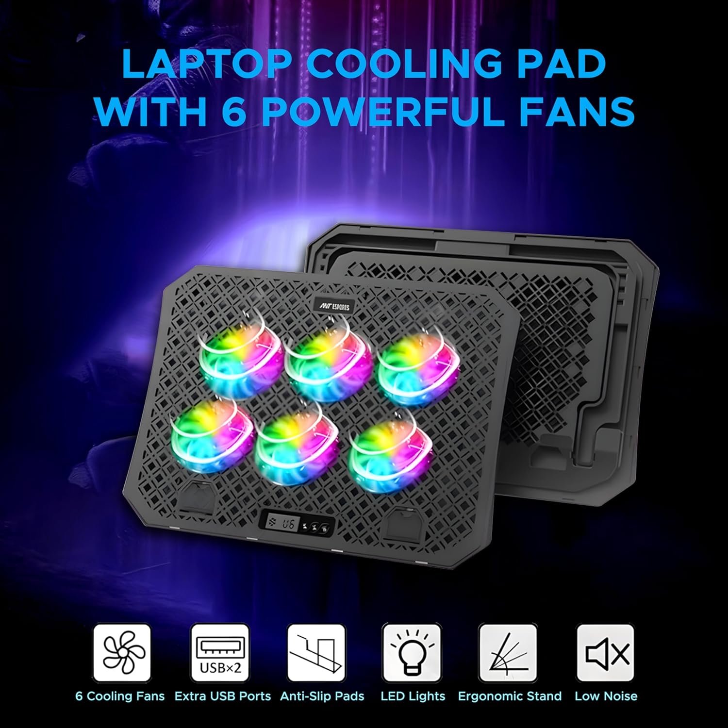 Ant Esports NC210 Gaming Laptop Cooler for 10–15.6 Inch Laptops... - Image 8