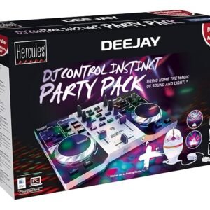 HERCULES INSTINCT S PARTY PACK ultra-mobile USB DJ Controller with Audio Outputs