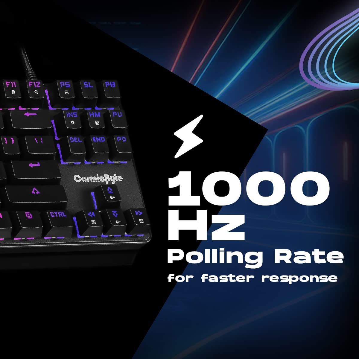 Cosmic Byte CB-GK-16 Firefly TKL Mechanical Gaming Keyboard - Open... - Image 6