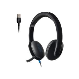 Logitech H540 Stereo Wired On Ear Headphones with Mic with Noise-Cancelling USB - Sealed Pack