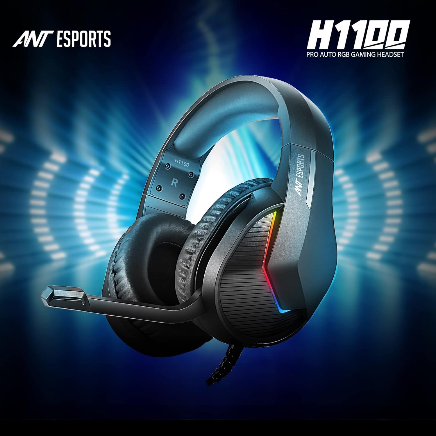 Ant Esports H1100 Pro RGB Wired Over Ear Gaming Headphones... - Image 5