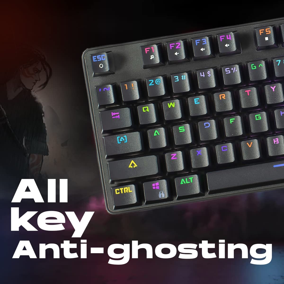 Cosmic Byte CB-GK-16 Firefly TKL Mechanical Gaming Keyboard - Open... - Image 5