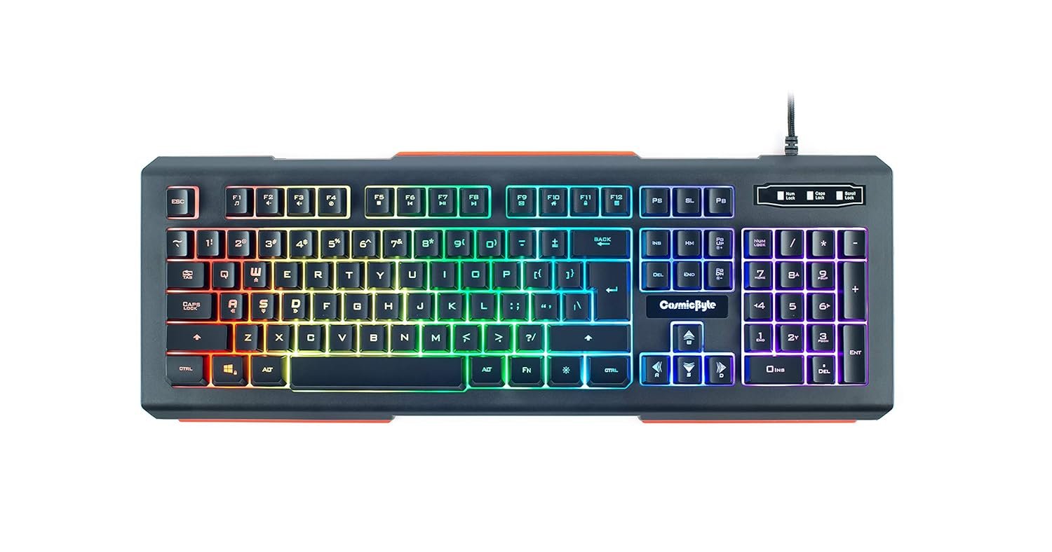 Cosmic Byte CB-GK-02 Corona Wired Gaming Keyboard, 7 Color RGB... - Image 2