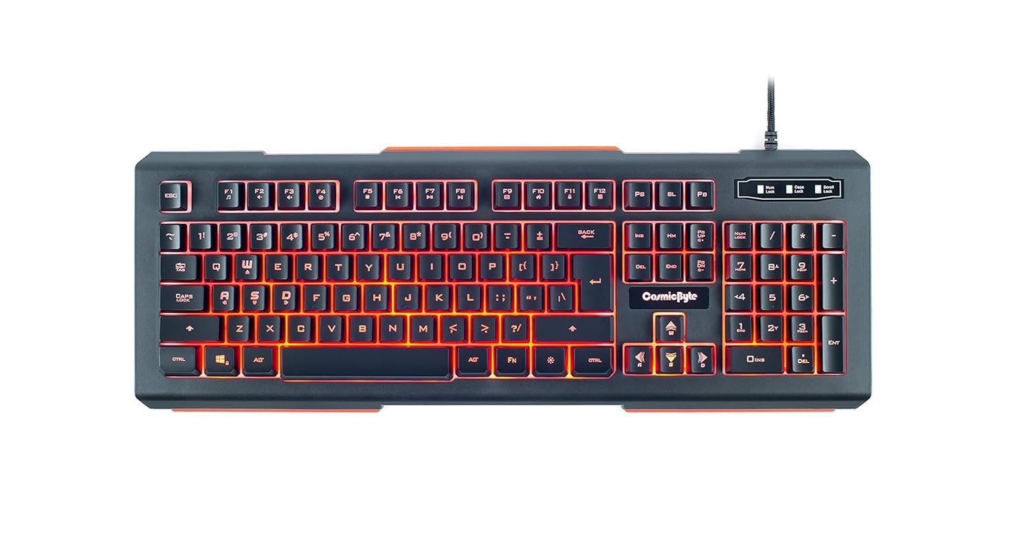 Cosmic Byte CB-GK-02 Corona Wired Gaming Keyboard, 7 Color RGB... - Image 3
