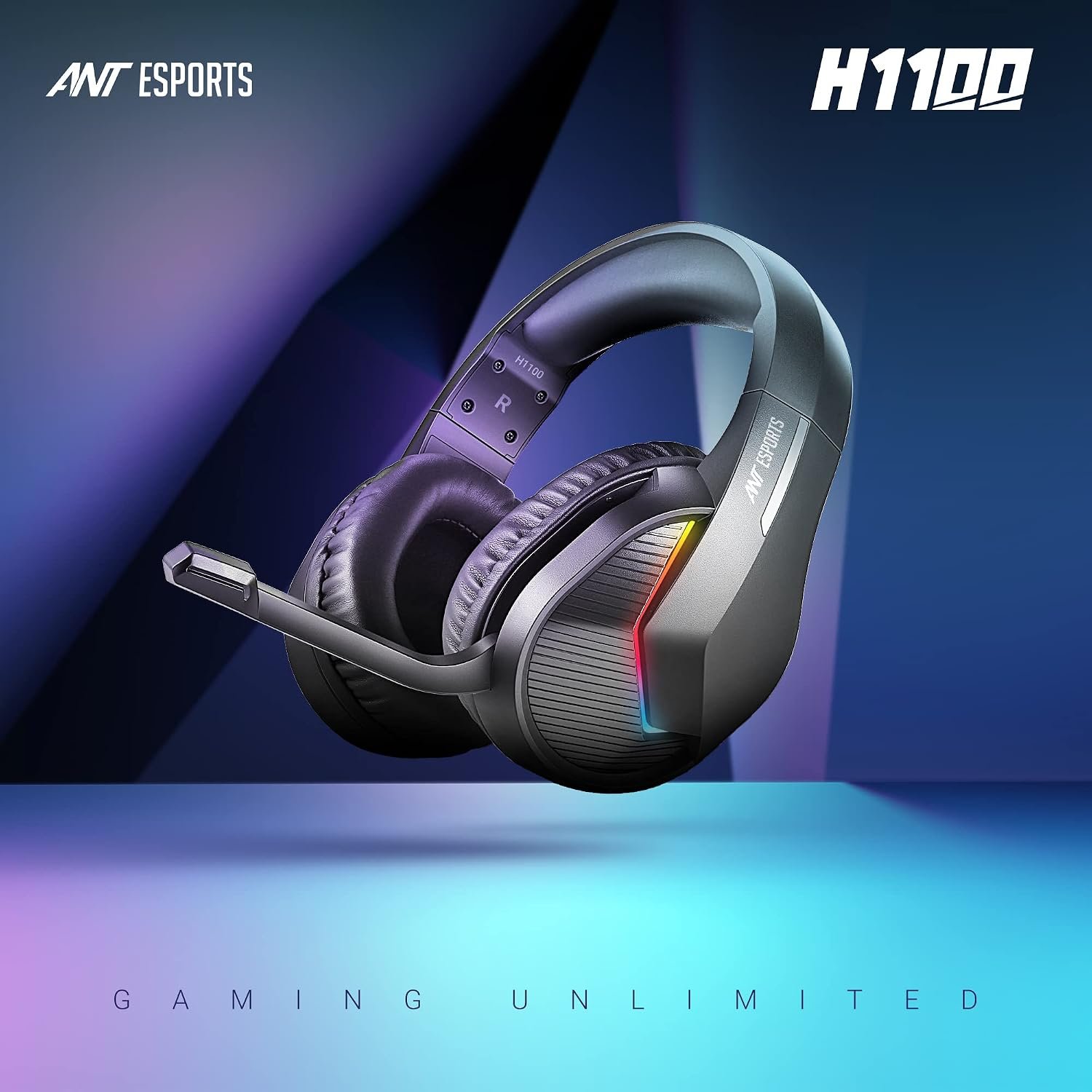 Ant Esports H1100 Pro RGB Wired Over Ear Gaming Headphones... - Image 2