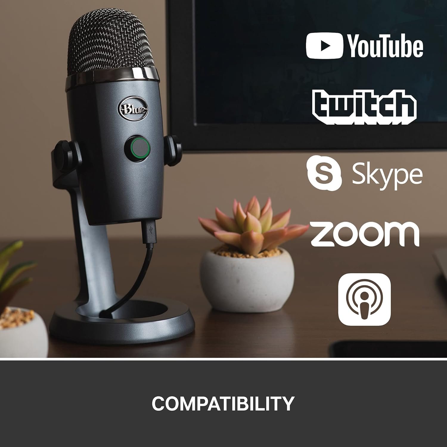 Blue Yeti Nano Premium USB Microphone for Recording, Streaming, Gaming,... - Image 8