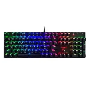 Redragon K551 Rainbow LED Backlit Mechanical Wired Gaming Keyboard with Numlock Keys, Red Switches- Open Box