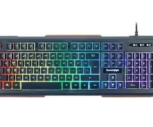 Cosmic Byte CB-GK-02 Corona Wired Gaming Keyboard, 7 Color RGB Backlit with Effects, Anti-Ghosting (Black) - Open Box