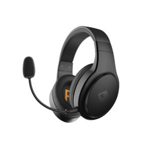 Cosmic Byte Inferno 2.4Ghz Wireless + Bluetooth + Wired Headphone, 50mm Driver, ENC Microphone, Breathable Fabric Cushions (Black) - Open box