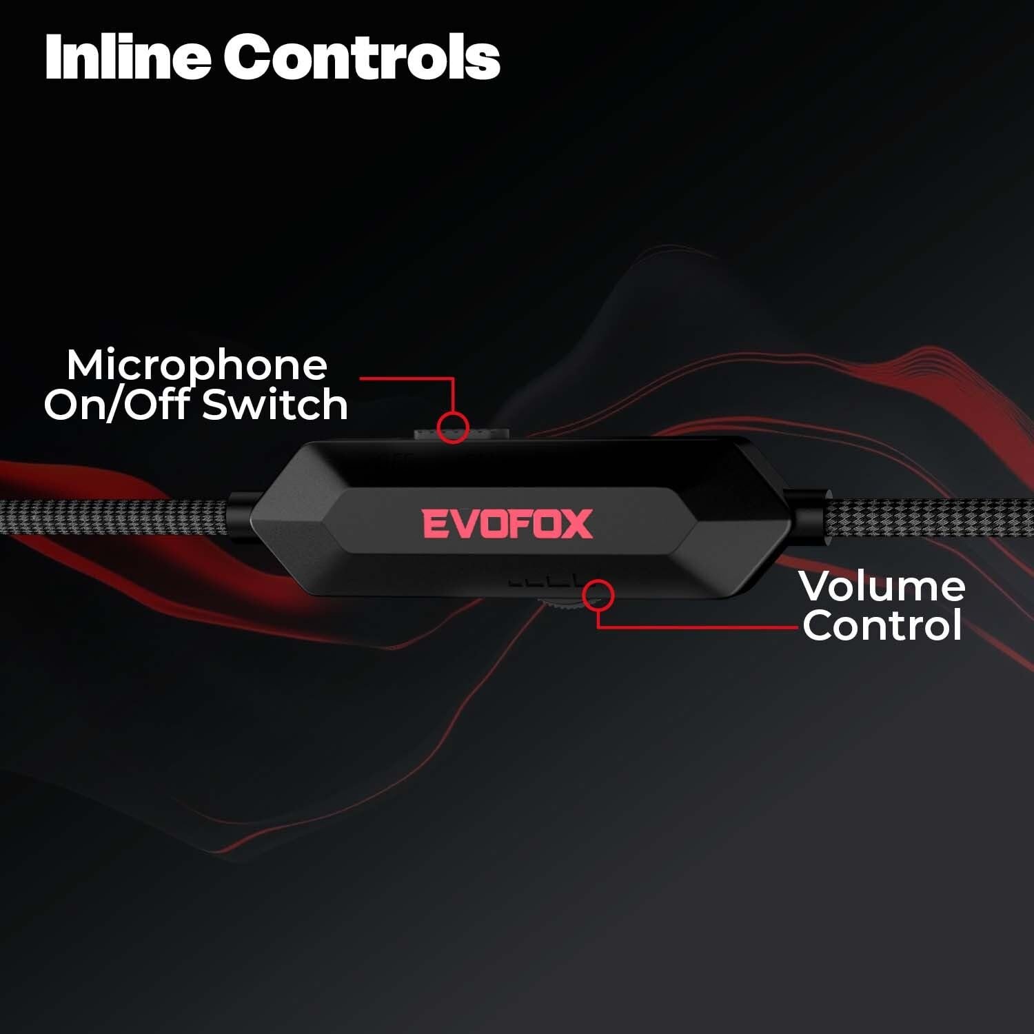 EvoFox Hyperion Gaming Headphones with Mic - White, 50mm Drivers,... - Image 8