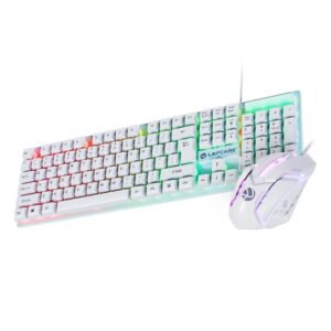 LAPCARE RAPIDO Wired Gaming Keyboard and Mouse Combo with RGB Lighting, Membrane Keys - Open box