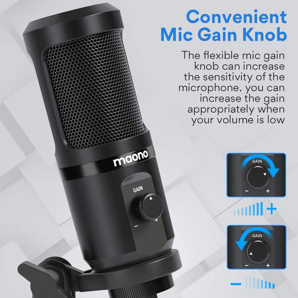 Maono AU-PM461TR USB Condenser Mic for PC and Singing, Recording... - Image 7