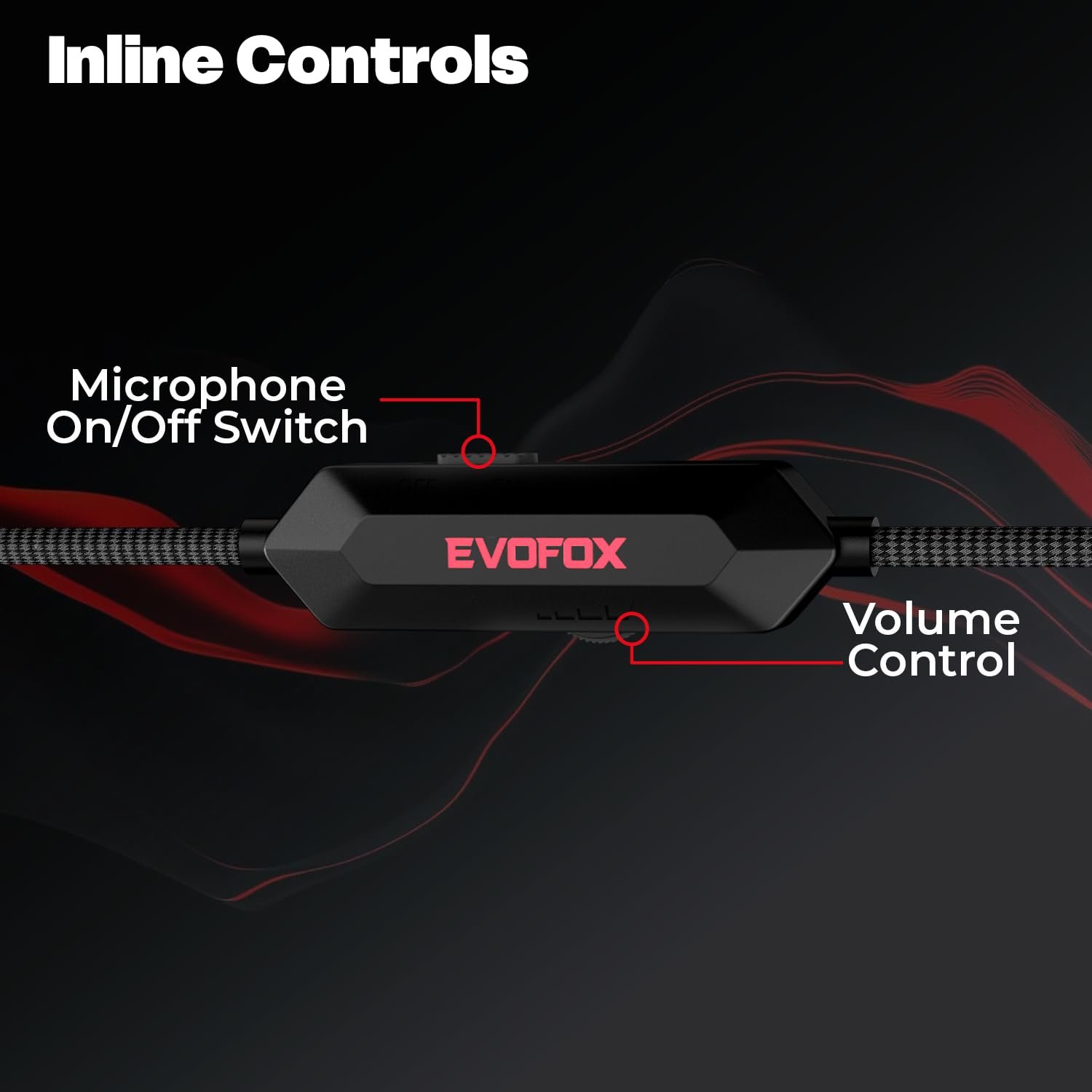 EvoFox Hyperion Gaming Headphones with Mic - Black, 50mm Drivers,... - Image 5