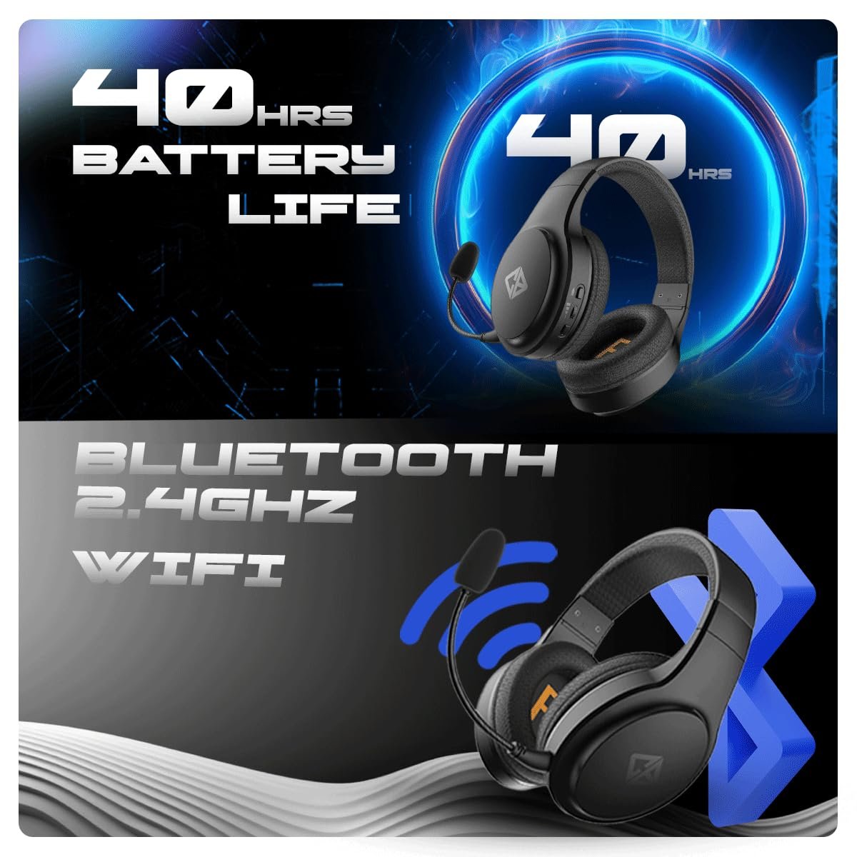 Cosmic Byte Inferno 2.4Ghz Wireless + Bluetooth + Wired Headphone,... - Image 3