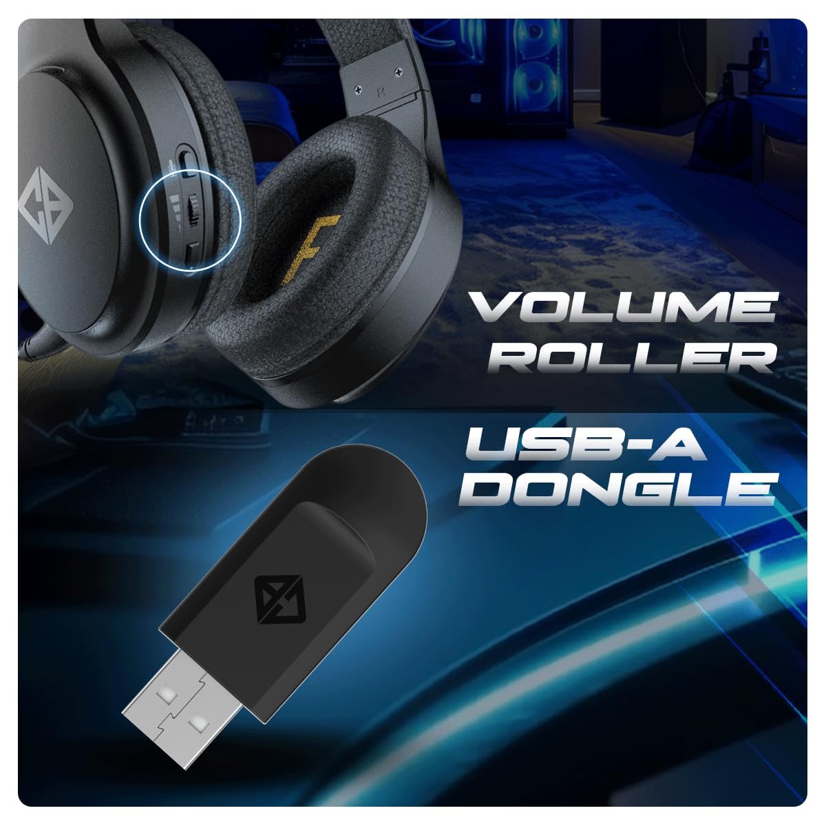 Cosmic Byte Inferno 2.4Ghz Wireless + Bluetooth + Wired Headphone,... - Image 5