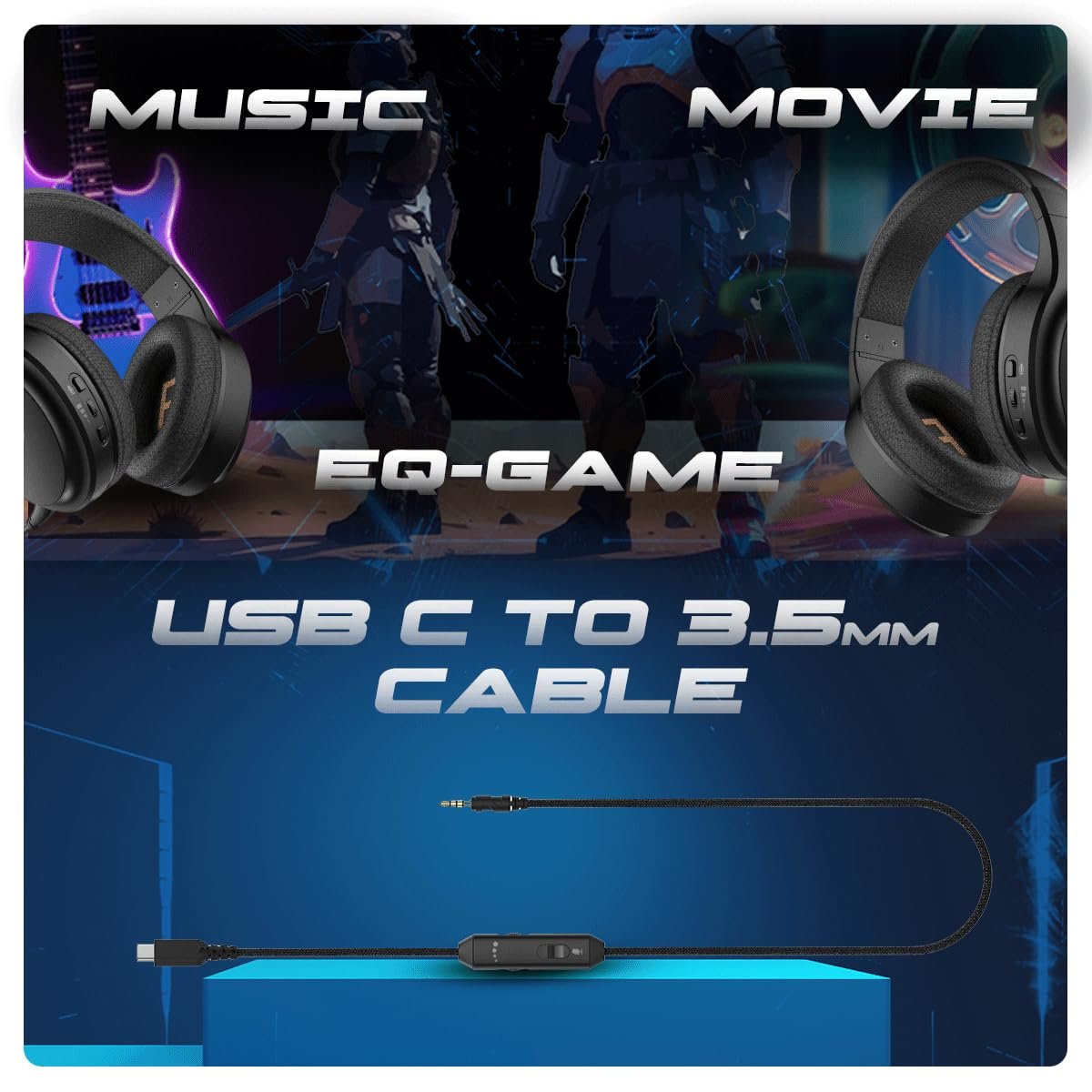 Cosmic Byte Inferno 2.4Ghz Wireless + Bluetooth + Wired Headphone,... - Image 2
