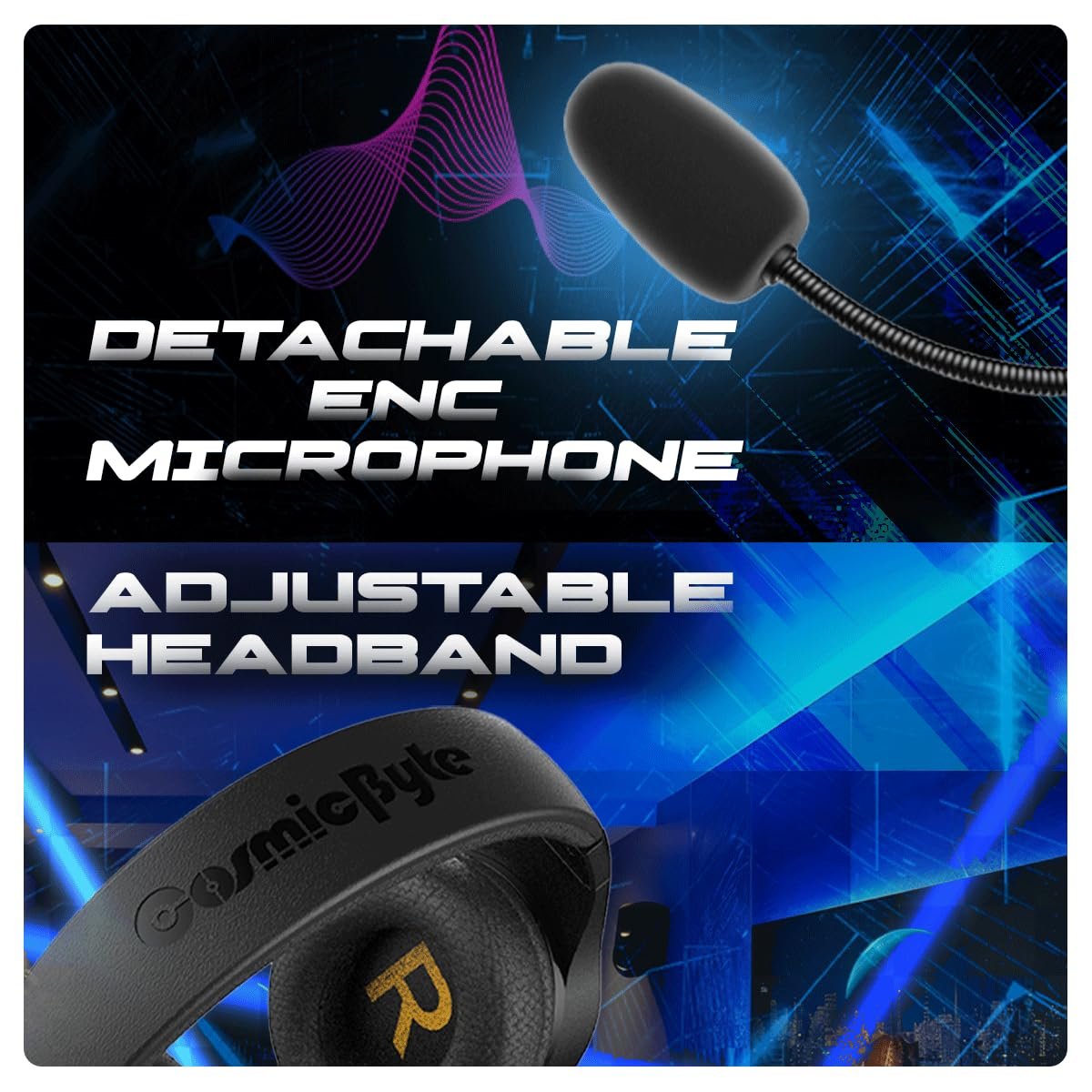 Cosmic Byte Inferno 2.4Ghz Wireless + Bluetooth + Wired Headphone,... - Image 6