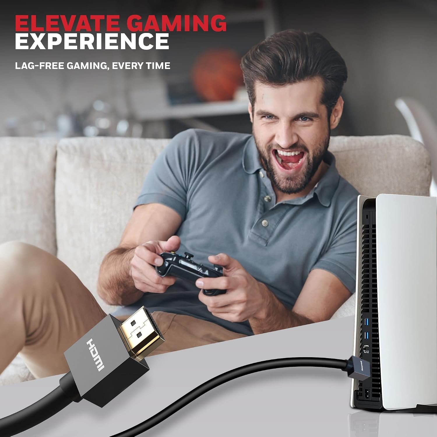 Honeywell HDMI Cable v2.0 with Ethernet, 3D/4K@60Hz Ultra HD Resolution,... - Image 2