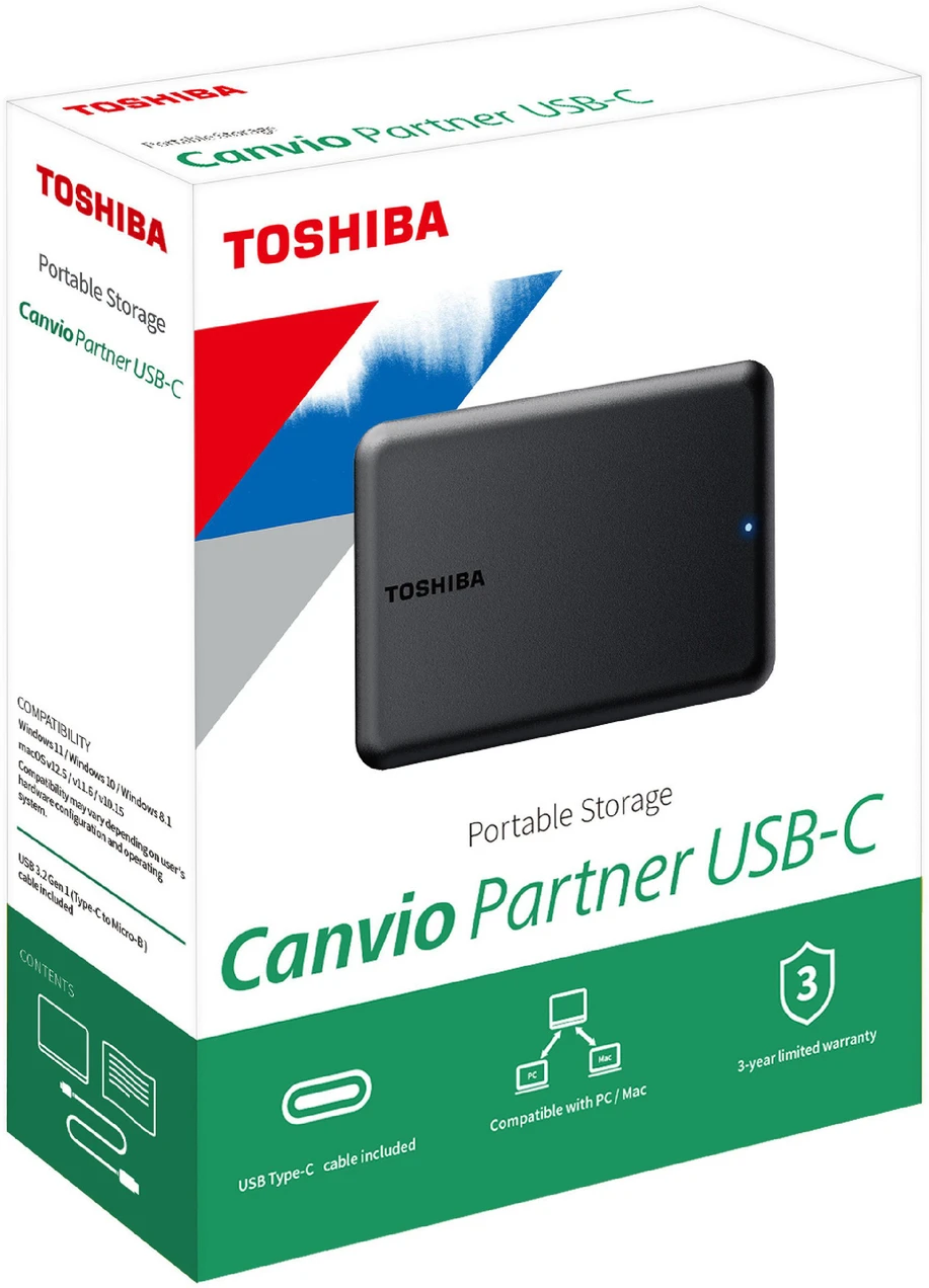 TOSHIBA Canvio Partner USB-C 1 TB External Hard Disk Drive... - Image 4