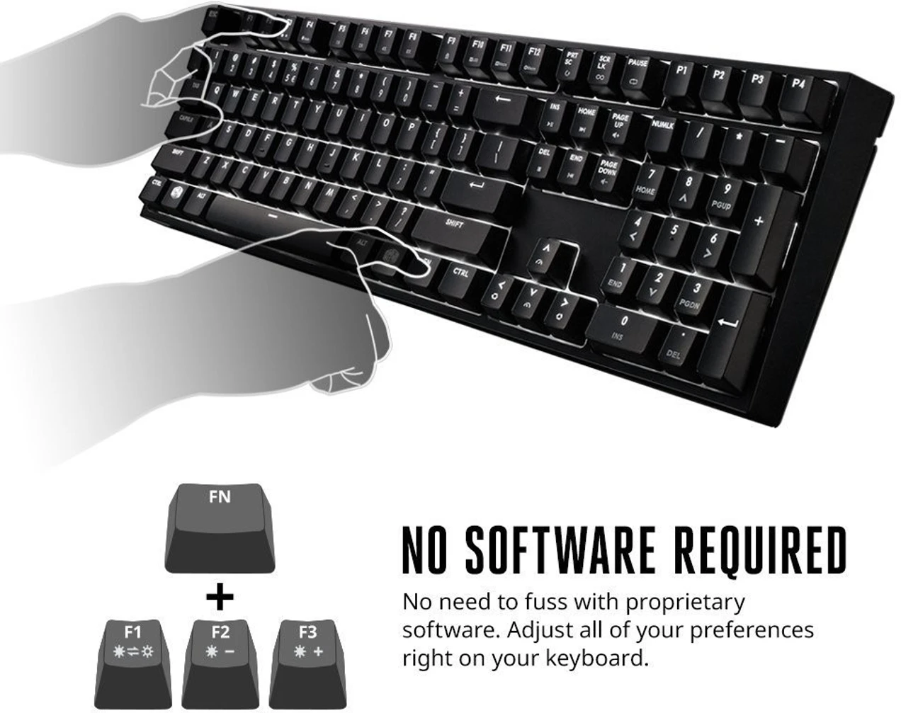 MasterKeys Pro L with Intelligent RGB and CHERRY MX Brown... - Image 2