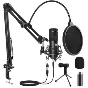 Audio Array USB Condenser Microphone Kit | for Podcasting, Online Meeting, Gaming, Singing & Live Streaming mic AM-C1 - Open Box
