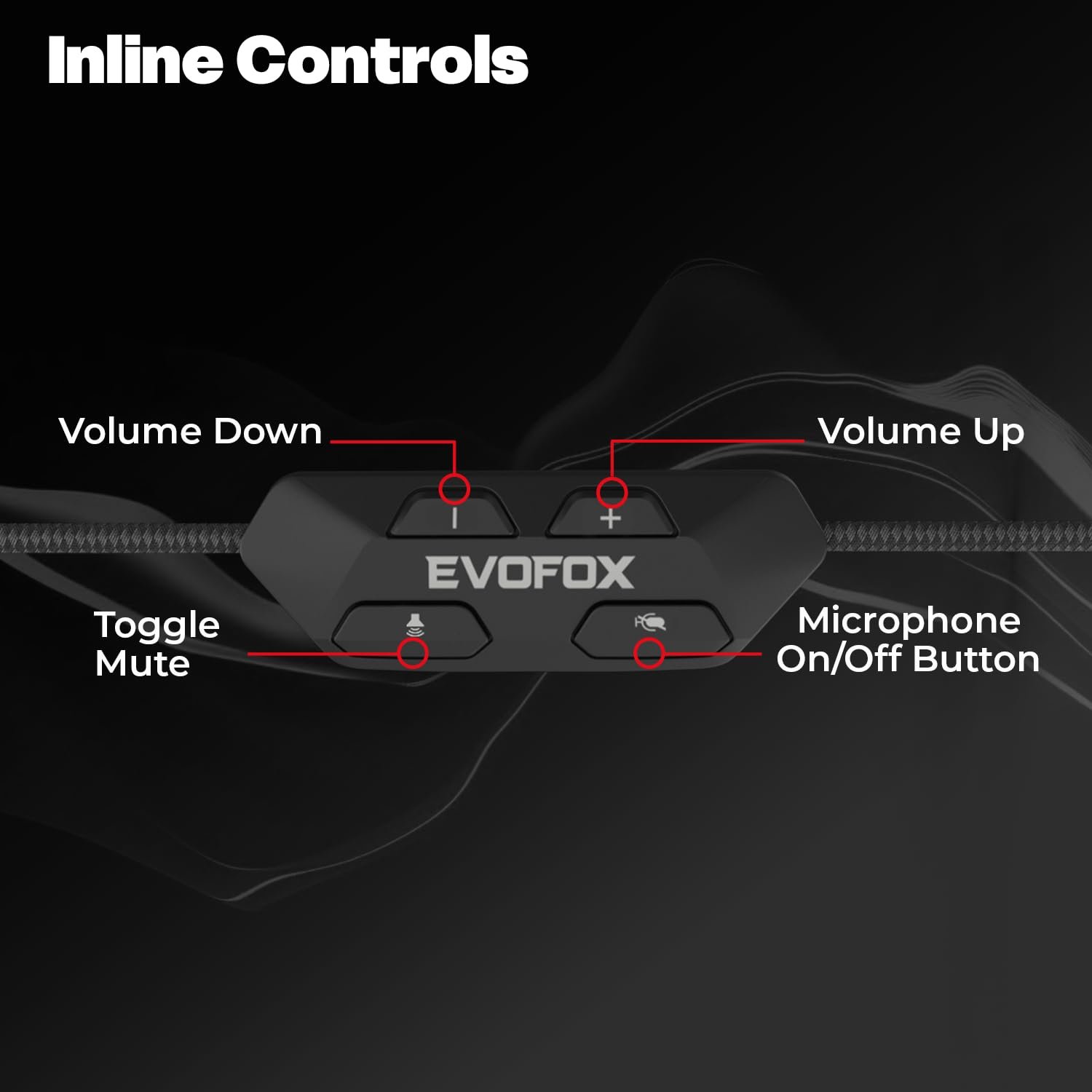 EvoFox Hyperion 7.1 Gaming Headphones with Mic - Black, 50mm... - Image 8