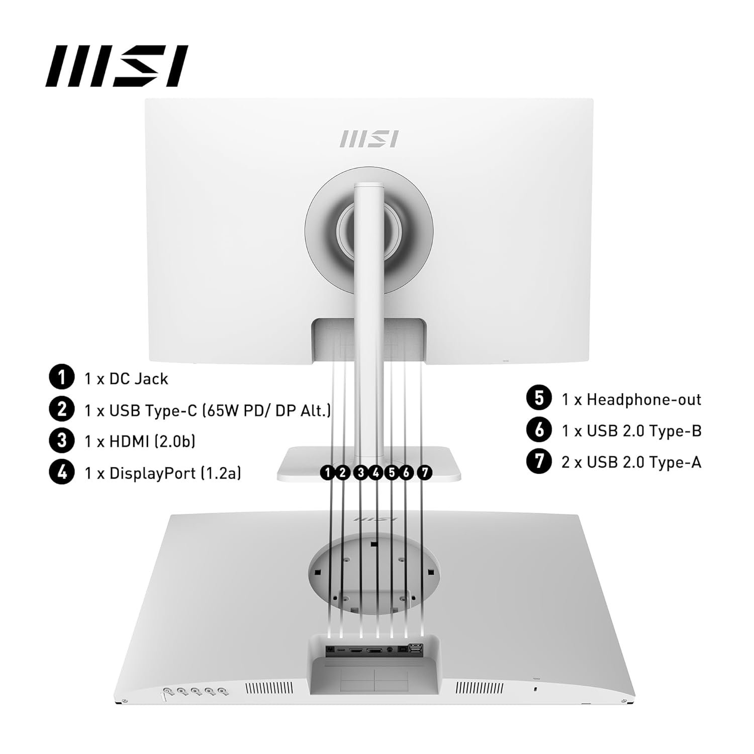 MSI Modern MD272QXPW 27 Inch 2K WQHD Office Monitor -... - Image 3