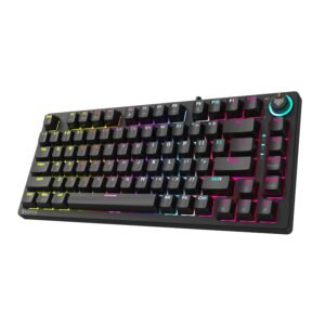 EvoFox Katana X2 TKL Mechanical Gaming Keyboard | 3‑Pin Replaceable Clicky Blue Switches (Black) - Open Box