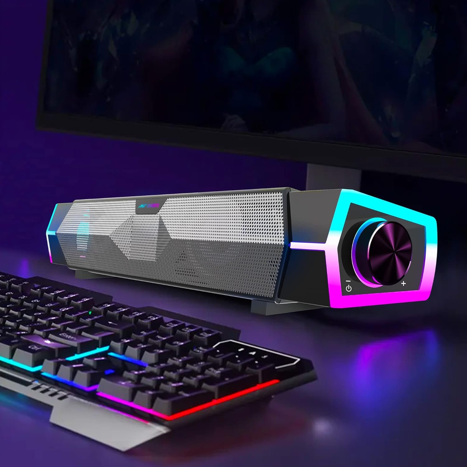 Ant Esports GS370SB Gaming Speakers for Desktop Monitor, Dynamic RGB... - Image 2